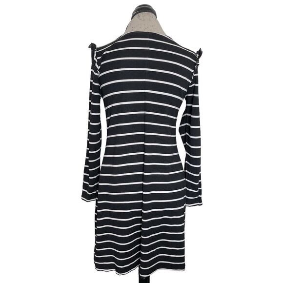 Old Navy Womens Dress Sz Small Striped Ruffle Preppy Punk Gothic Emo Skater - Picture 4 of 14